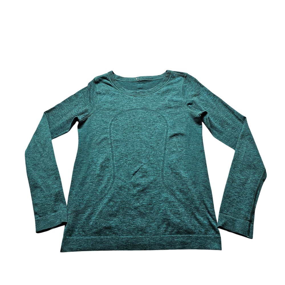 Lululemon Swiftly Tech Long Sleeve Shirt Womens Teal Green Space Dye Activewear